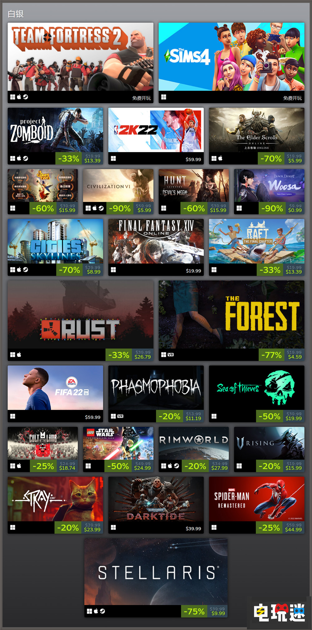 Steam 2022年榜 《艾爾登法環》等一眾游戲獲白金 愿望單指南 賽博朋克2077 消逝的光芒2 現代戰爭2 使命召喚 艾爾登法環 怪物獵人 崛起 CS：GO DOTA2 2022年榜 Steam STEAM/Epic  第4張